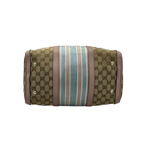 Gucci GG Monogram Vintage Web Medium Boston Pink Blue*AWESOME 2-WAY! - Picture 8 of 16